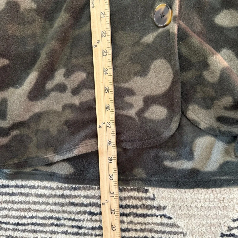 Cuddl Duds Camo Fleece Cardigan Jacket Women Large Cozy Lounge - Picture 8 of 8